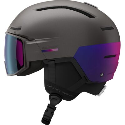 Salomon Driver Pro Sigma, Skidhjälm med visir, Grå 56-59cm Salomon Driver Pro Sigma, Skidhjälm med visir, Grå 56-59cm