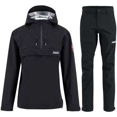 Swix Fjell skalbyxor/anorak set, herr, svart Swix Fjell skalbyxor/anorak set, herr, svart