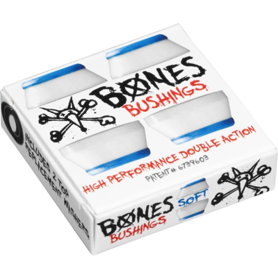 Bones Hjul Bones Bushing Soft 81A Vit/Blå Bones Hjul Bones Bushing Soft 81A Vit/Blå