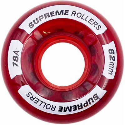 Supreme Rollers Quad Wheels 62mm/78A Röd 4-Pack Supreme Rollers Quad Wheels 62mm/78A Röd 4-Pack