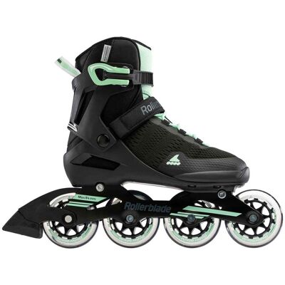 Rollerblade Spark 84 Inlineskridskor dam svart med mintgröna detaljer Rollerblade Spark 84 Inlineskridskor dam svart med mintgröna detaljer
