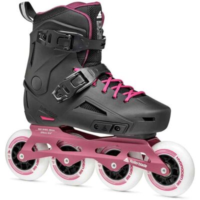 Rollerblade Lightning Freeskates Inline Rullskridsko dam 90mm Svart/Sangria Rollerblade Lightning Freeskates Inline Rullskridsko dam 90mm Svart/Sangria