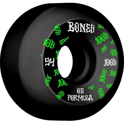 Bones Black 54mm V5 Sidecut Skateboardhjul - 4-Pack Bones Black 54mm V5 Sidecut Skateboardhjul - 4-Pack