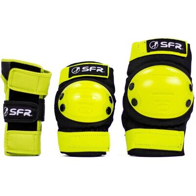 SFR Youth Ramp Trippelskyddssats Svart/Lime S SFR Youth Ramp Trippelskyddssats Svart/Lime S