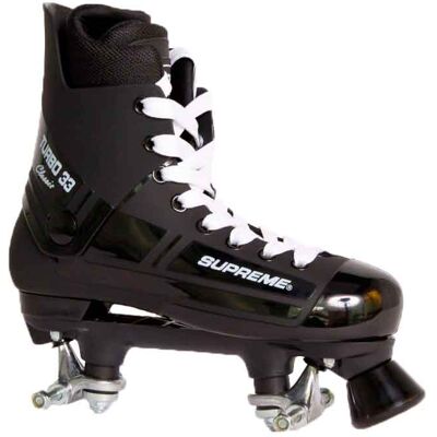 Supreme Rollers Supreme Turbo 33 Nylon Side-by-Side Rullskridskor Svart (endast känga och chassi) Supreme Rollers Supreme Turbo 33 Nylon Side-by-Side Rullskridskor Svart (endast känga och chassi)