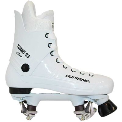 Supreme Rollers Supreme Turbo 33 Nylon Side-by-Side Rullskridskor Hvid (endast känga och chassi) Supreme Rollers Supreme Turbo 33 Nylon Side-by-Side Rullskridskor Hvid (endast känga och chassi)