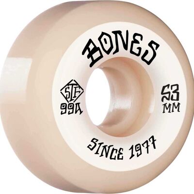 Bones V5 Hjul - Skateboard Wheels - Hvid - 53mm - Hållbara & Snabba Bones V5 Hjul - Skateboard Wheels - Hvid - 53mm - Hållbara & Snabba