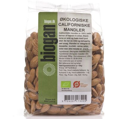 biogan - Ekologiska mandlar kaliforniska 400g biogan - Ekologiska mandlar kaliforniska 400g