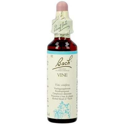 Bach® ORIGINAL FLOWER REMEDIES - Vin (Vine) 27% alkohol - 20 ml Bach® ORIGINAL FLOWER REMEDIES - Vin (Vine) 27% alkohol - 20 ml