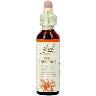 Bach® ORIGINAL FLOWER REMEDIES - Röd hästkastanj (Red Chestnut) 27% alkohol - 20 ml Bach® ORIGINAL FLOWER REMEDIES - Röd hästkastanj (Red Chestnut) 27% alkohol - 20 ml