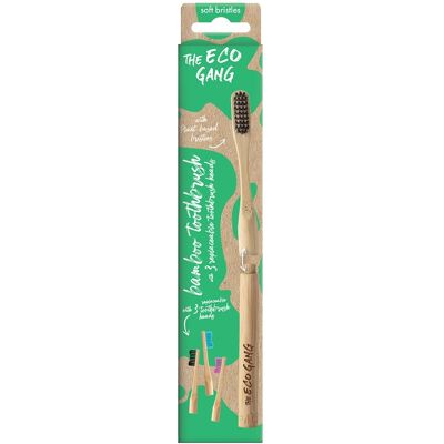 THE ECO GANG - Bambu Tandborste med utbytbart tandborsthuvuden THE ECO GANG - Bambu Tandborste med utbytbart tandborsthuvuden
