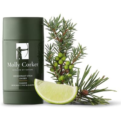 Molly Corker - Natural deodorant stick - Juniper Bergamot Pine - Pioneer Molly Corker - Natural deodorant stick - Juniper Bergamot Pine - Pioneer
