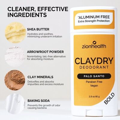 zionhealth - Bio Claydry deodorant - Palo Santo zionhealth - Bio Claydry deodorant - Palo Santo