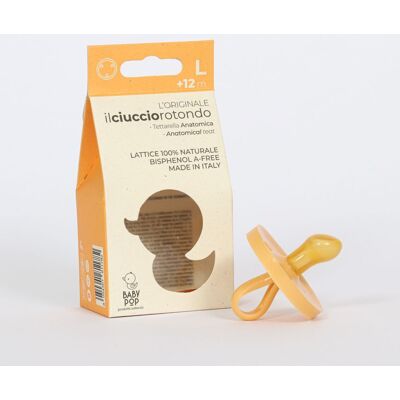 BABY POP - Anatomisk napp i naturgummi - +12m - gul BABY POP - Anatomisk napp i naturgummi - +12m - gul