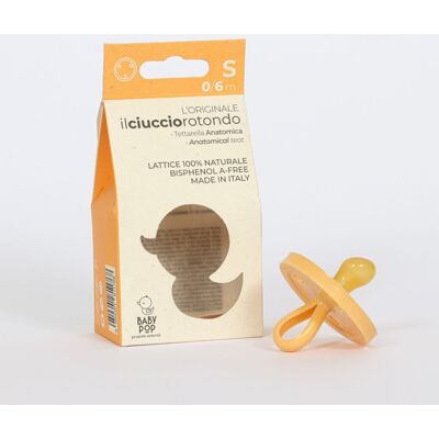 BABY POP - Anatomisk napp i naturgummi - 0-6m - gul BABY POP - Anatomisk napp i naturgummi - 0-6m - gul