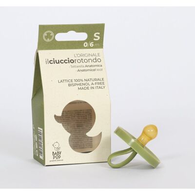 BABY POP - Rund napp i naturgummi - 0-6m - grön BABY POP - Rund napp i naturgummi - 0-6m - grön