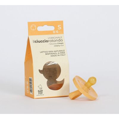 BABY POP - Rund napp i naturgummi - 0-6m - gul BABY POP - Rund napp i naturgummi - 0-6m - gul