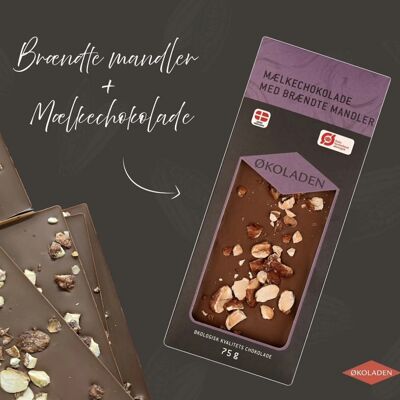 ØKOLADEN - Ekologisk mjölkchoklad - Rostad mandel ØKOLADEN - Ekologisk mjölkchoklad - Rostad mandel