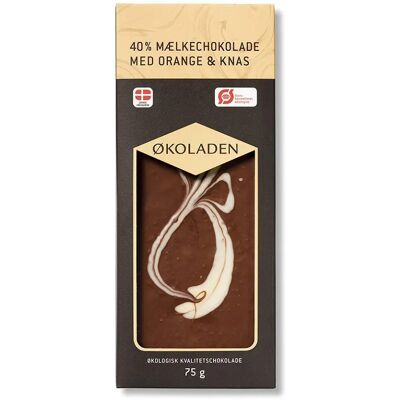 ØKOLADEN - Ekologisk mjölkchoklad - apelsin & krispigt ØKOLADEN - Ekologisk mjölkchoklad - apelsin & krispigt