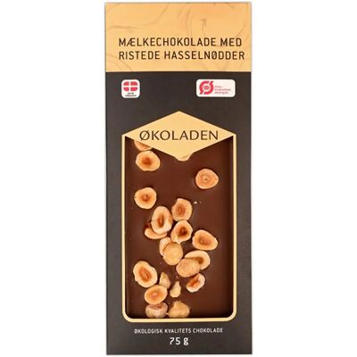 ØKOLADEN - Ekologisk mjölkchoklad - Rostade hasselnötter ØKOLADEN - Ekologisk mjölkchoklad - Rostade hasselnötter