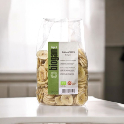 Biogan ekologiska bananchips - 400g Biogan ekologiska bananchips - 400g