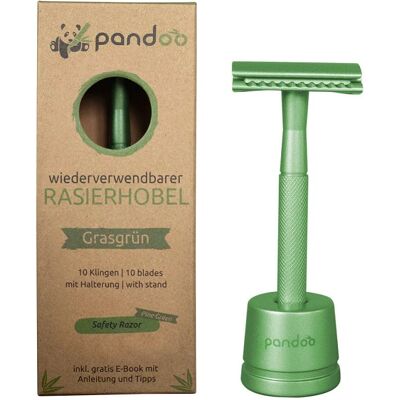 Pandoo - Säkerhetsrakhyvel i Grön Metall Pandoo - Säkerhetsrakhyvel i Grön Metall