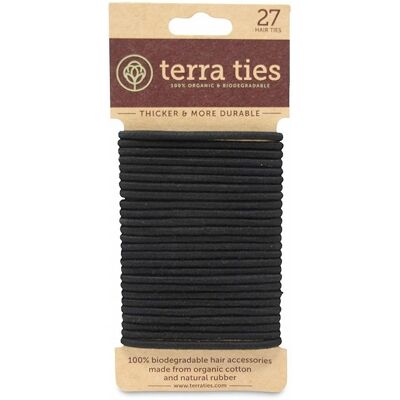 terra ties - Miljövänlig hårelastik i svart terra ties - Miljövänlig hårelastik i svart