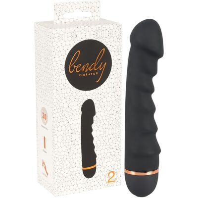 You2toys - Vibrator Med Räfflor - Böjbar - Svart You2toys - Vibrator Med Räfflor - Böjbar - Svart