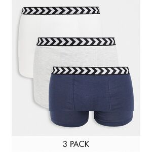 Hummel – Flerfärgade boxershorts med vinkelmönstrat midjeband, 3-pack-Flera XL
