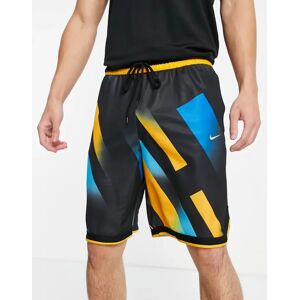 Nike Basketball – Svartmönstrade shorts-Svart/a XL