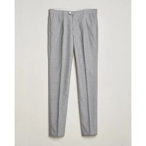 Brunello Cucinelli Pleated Wool Trousers Light Grey