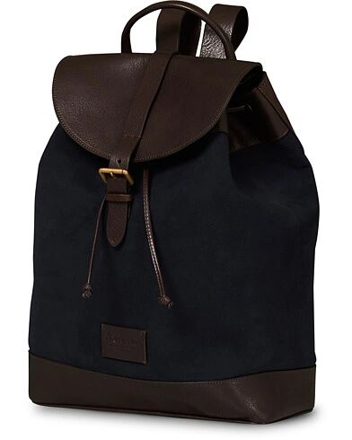 Anderson's Suede/Leather Backpack Navy/Brown