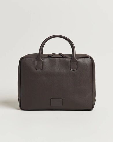 Anderson's Full Grain Leather Briefcase Dark Brown