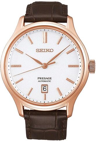 Seiko Presage Automatic 42mm Safir 30m Calf/White Dial