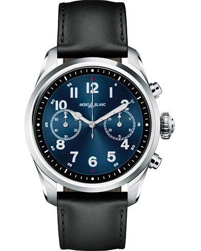 Montblanc Summit2 42mm Smartwatch Steel / Black Calf