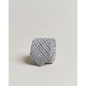 Amanda Christensen Linen Structured 8cm Tie White/Blue/Brown