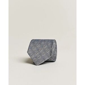 Amanda Christensen Linen/Silk Printed Flower 8cm Tie Navy