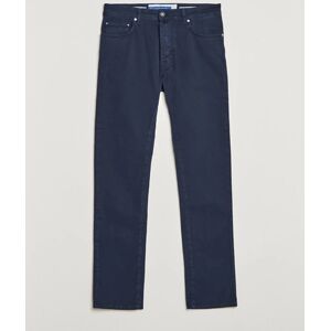 Jacob Cohën Bard Garment Dyed Gabardine Trousers Navy