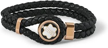 Montblanc Elvis Steel Leather Bracelet