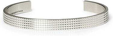 LE GRAMME Guilloche Pyramid Bracelet Sterling Silver 23g