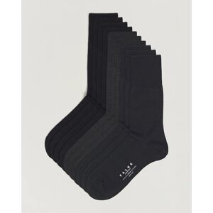 Falke 10-Pack Airport Socks Black/Dark Navy/Anthracite Melange