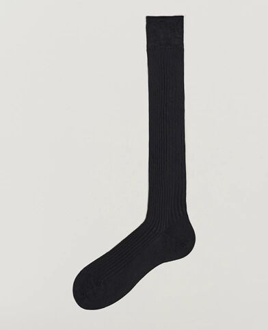 Pantherella Baffin Silk Long Sock Black