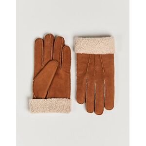 Hestra Bernard Lambskin Suede Glove Cognac