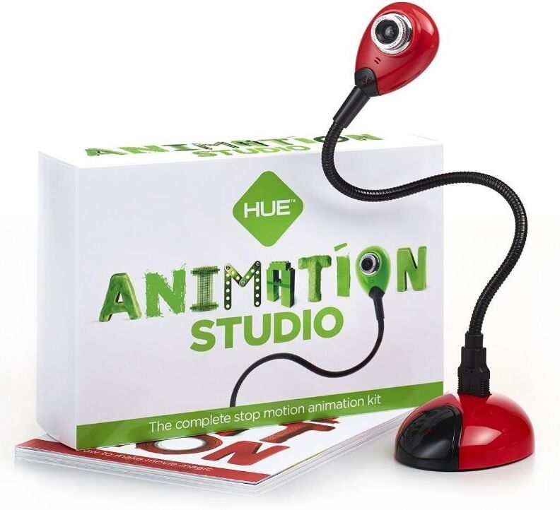 HUE Animation Studio Komplett Stop-Motion-Animation-Kit med Kamera för Windows-PCs & Mac, röd HUE Animation Studio Komplett Stop-Motion-Animation-Kit med Kamera för Windows-PCs & Mac, röd
