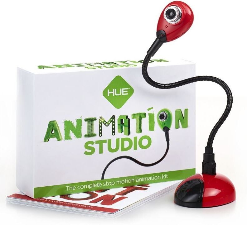 HUE Animation Studio Komplett Stop-Motion-Animation-Kit med Kamera för Windows-PCs & Mac, röd