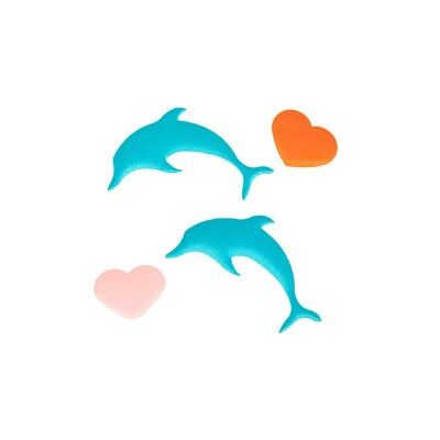 Delfin och hjärtan soft stickers Delfin och hjärtan soft stickers