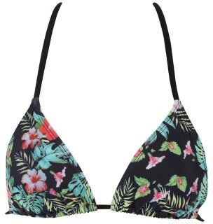Bikiniöverdel dam triangel med blommor (Storlek: 36/38) Bikiniöverdel dam triangel med blommor (Storlek: 36/38)