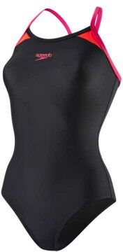 Baddräkt dam Splice thinstrap rosa/svart - Speedo (Storlek: 38) Baddräkt dam Splice thinstrap rosa/svart - Speedo (Storlek: 38)