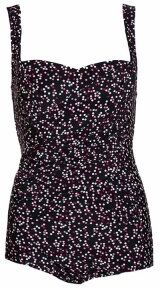 Baddräkt dam draperad Swimsuit svart (Storlek: XL =42) Baddräkt dam draperad Swimsuit svart (Storlek: XL =42)