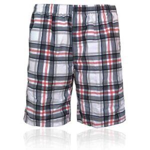 Badshorts herr vit rutiga (Storlek: XL)